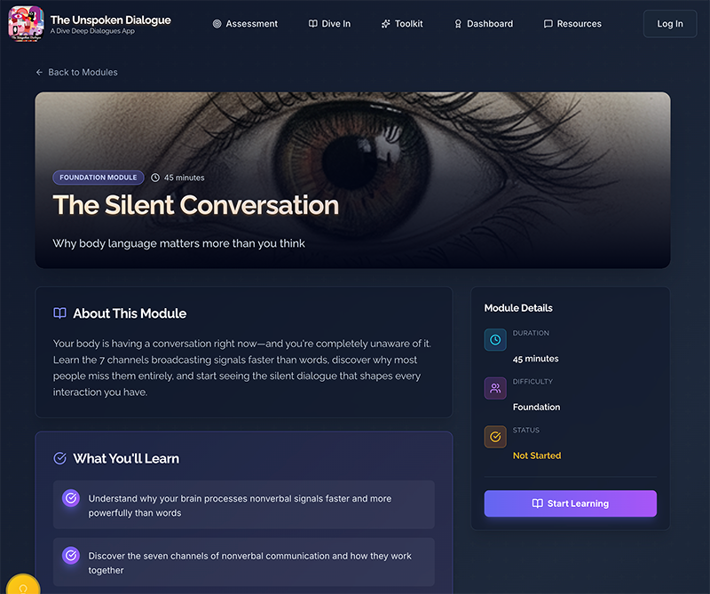 Body Language Learning Module