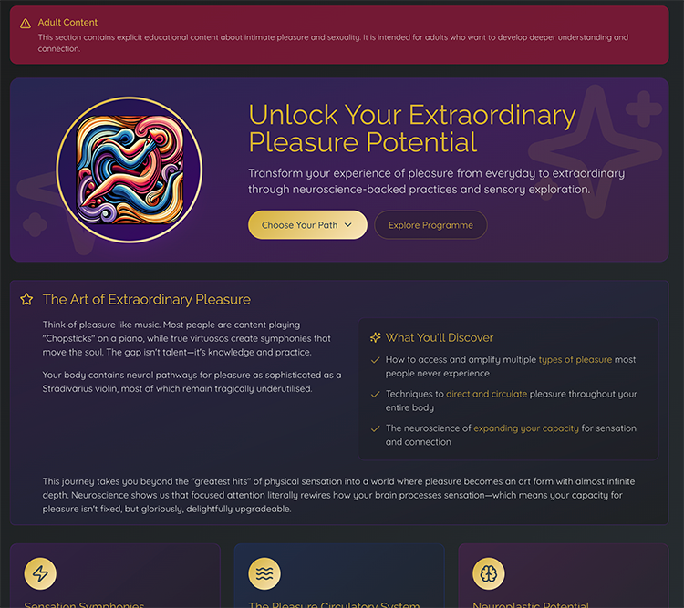 Improve Pleasure Advanced Course