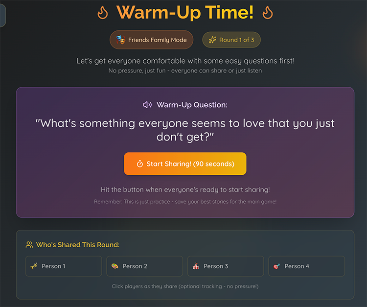 Just for Fun Warm Up Question